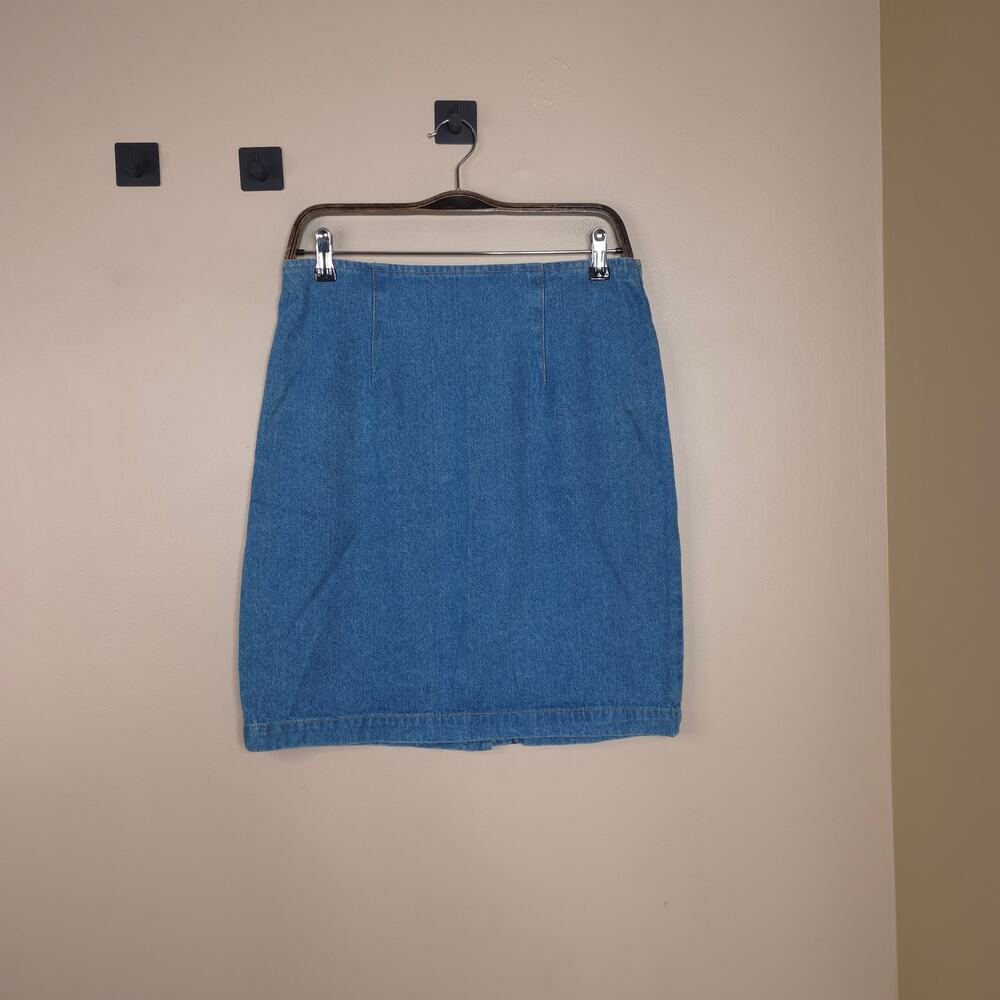 Vintage Chorus Blues Medium Wash Denim Mini Skirt Size 10